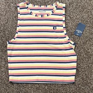 Hollister Multicolor Striped Crop Top